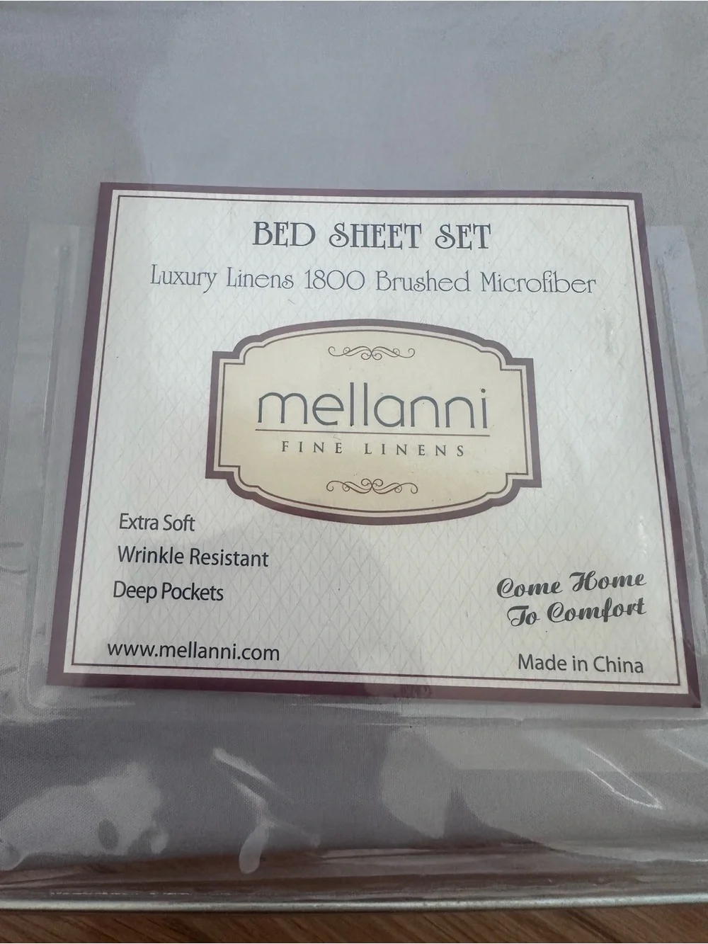 Mellanni Luxury Brushed Microfiber King Flat Bed Sheet - Light Gray